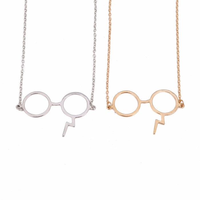 Harry Potter Gold silver glasses Necklace