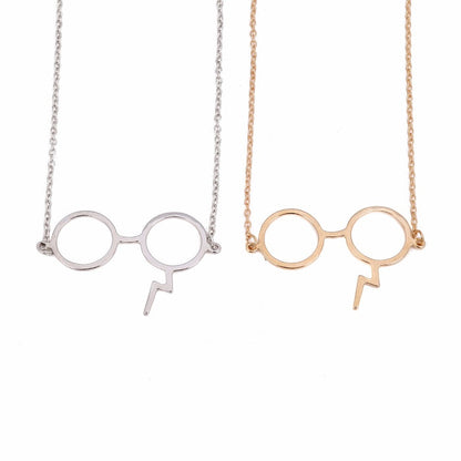 Harry Potter Gold silver glasses Necklace