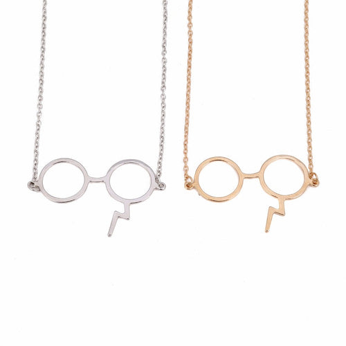 Harry Potter Gold silver glasses Necklace