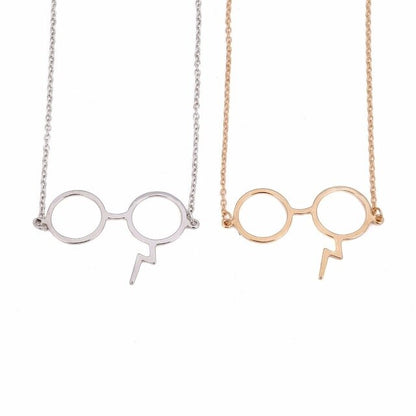 Harry Potter Gold silver glasses Necklace