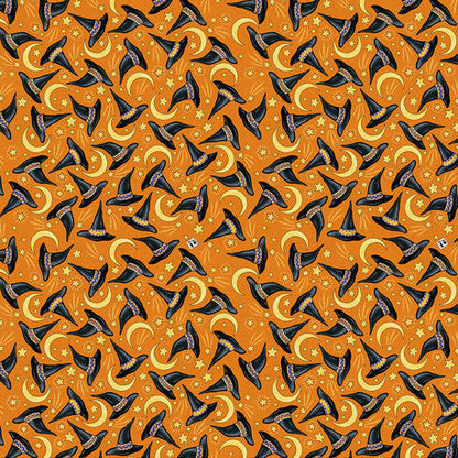 Hats and Moons Fabric