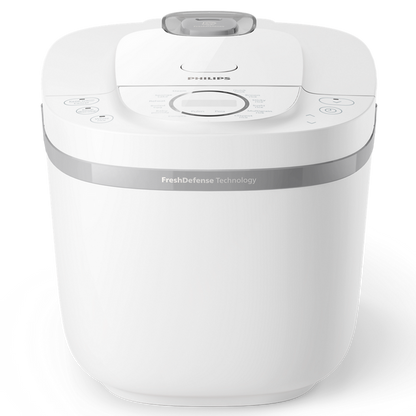 front view of philips hd4717 white rice cooker