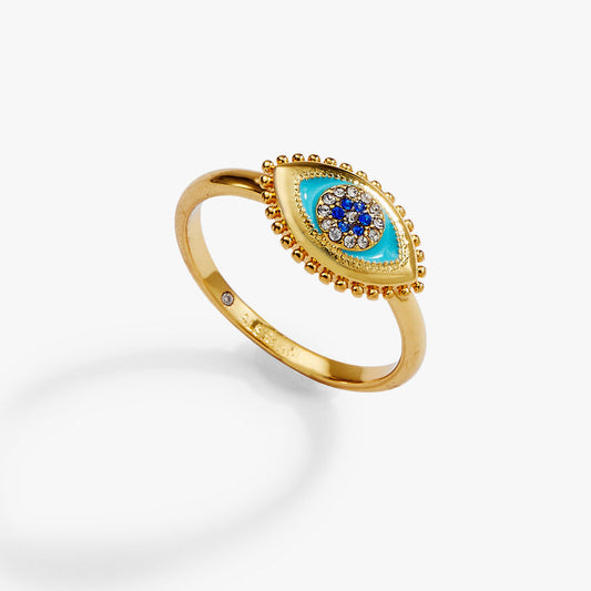 Healing Stone Evil Eye Ring