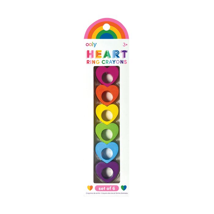 OOLY Heart Ring Crayons in packaging