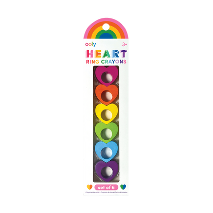 OOLY Heart Ring Crayons in packaging