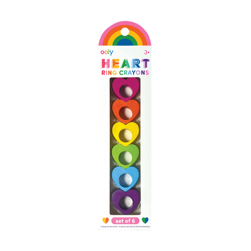 OOLY Heart Ring Crayons in packaging