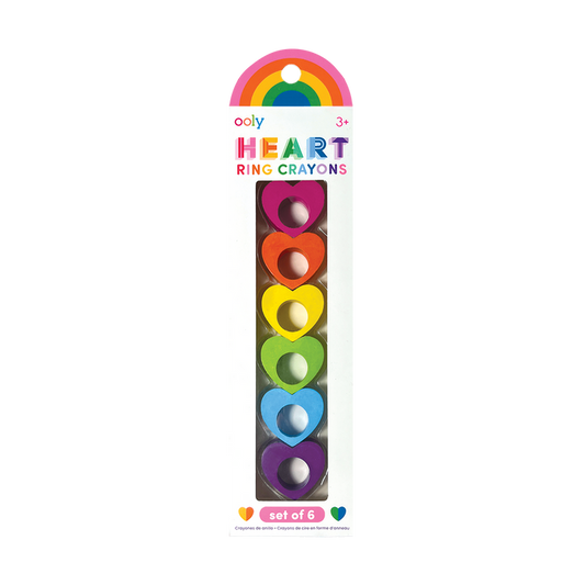 OOLY Heart Ring Crayons in packaging