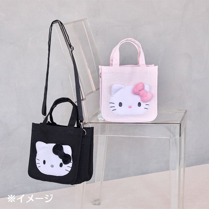 Hello Kitty 2-Way Black Mini Tote Bag (I Love Hello Kitty Series) Bags Japan Original