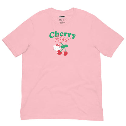 Hello Kitty Cherry Kiss Tee Apparel Printful Pink S