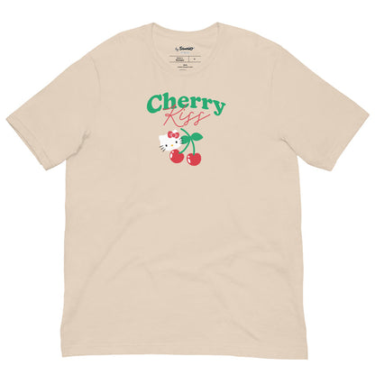 Hello Kitty Cherry Kiss Tee Apparel Printful Soft Cream XS