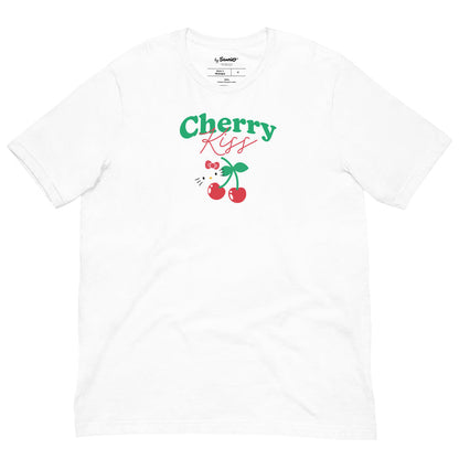 Hello Kitty Cherry Kiss Tee Apparel Printful White XS