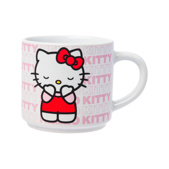 Hello Kitty Expressions 5-Piece Ceramic Mug Stack Home Goods Silver Buffalo