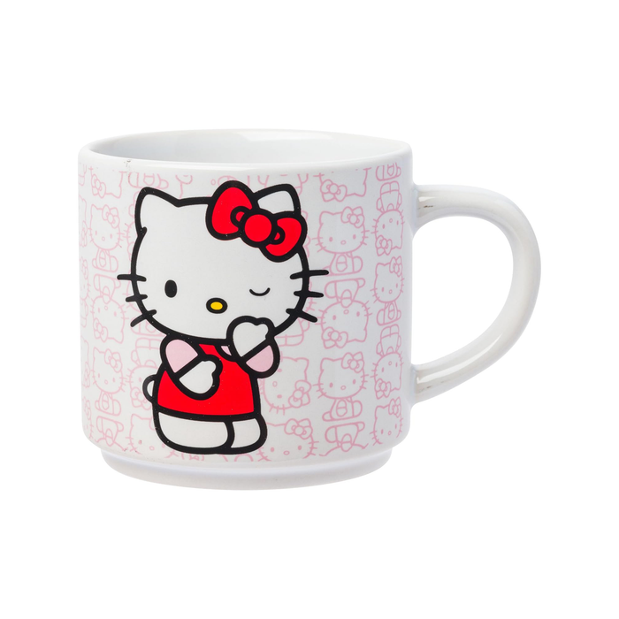 Hello Kitty Expressions 5-Piece Ceramic Mug Stack Home Goods Silver Buffalo