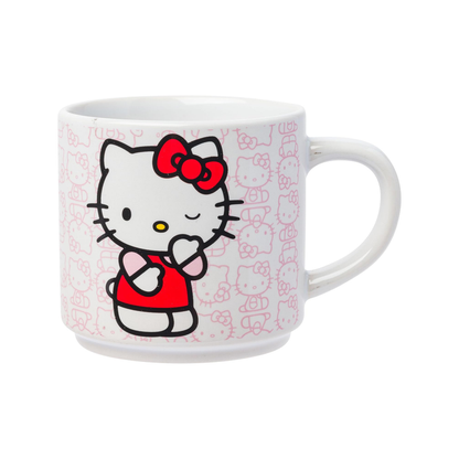 Hello Kitty Expressions 5-Piece Ceramic Mug Stack Home Goods Silver Buffalo