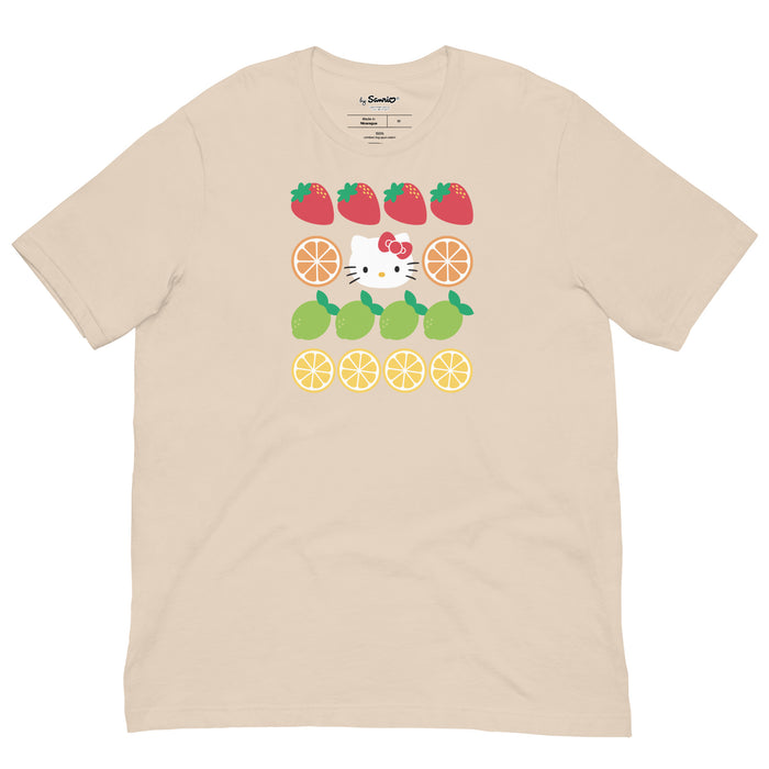 Hello Kitty Fruit Slices Tee Apparel Printful Soft Cream XS
