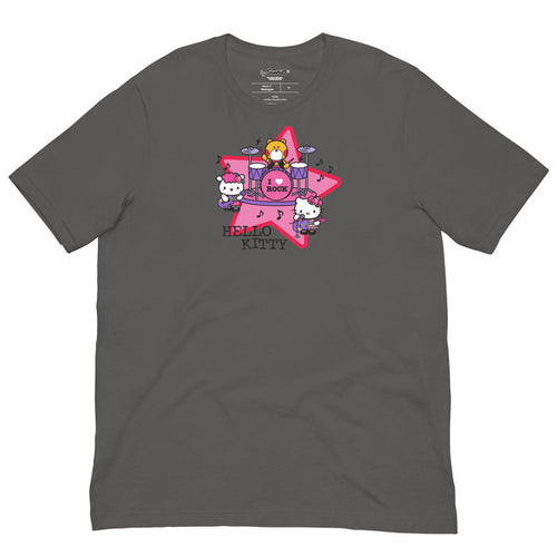 Hello Kitty I Love Rock Tee Apparel Printful Asphalt S