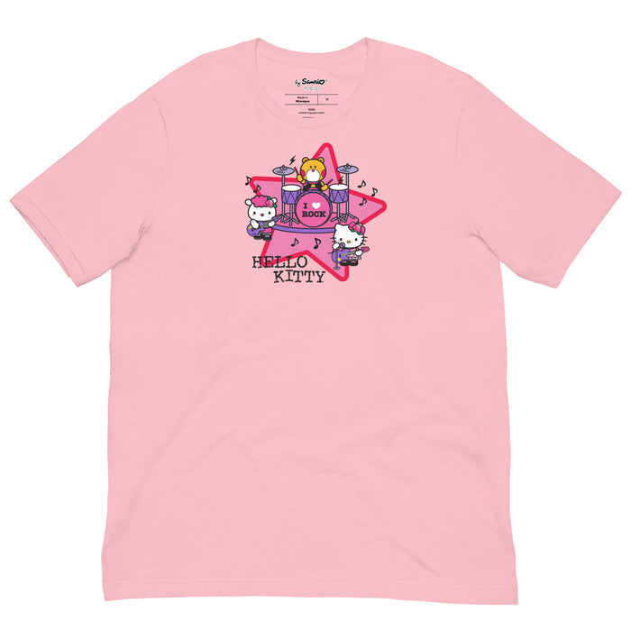 Hello Kitty I Love Rock Tee Apparel Printful Pink S