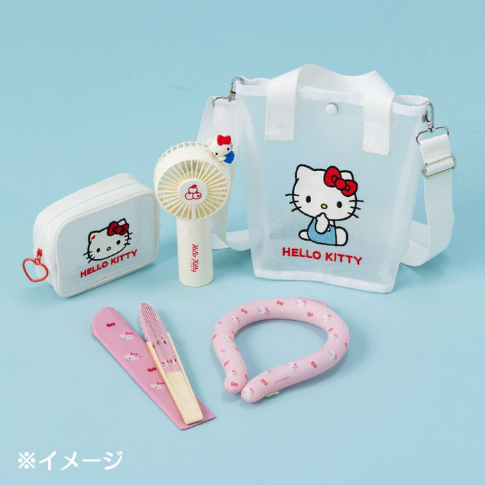 Hello Kitty Mini Mesh Zipper Pouch Bags Japan Original