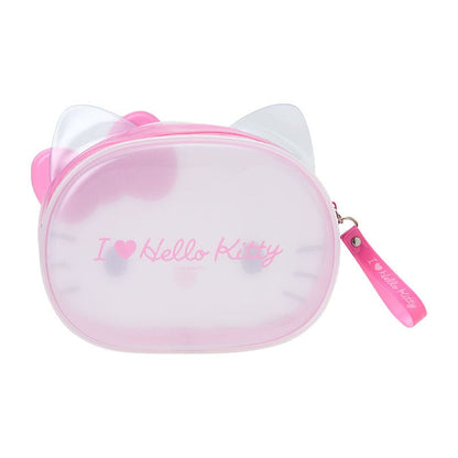 Hello Kitty Pink & Clear Zipper Pouch (I Love Hello Kitty Series) Bags Japan Original