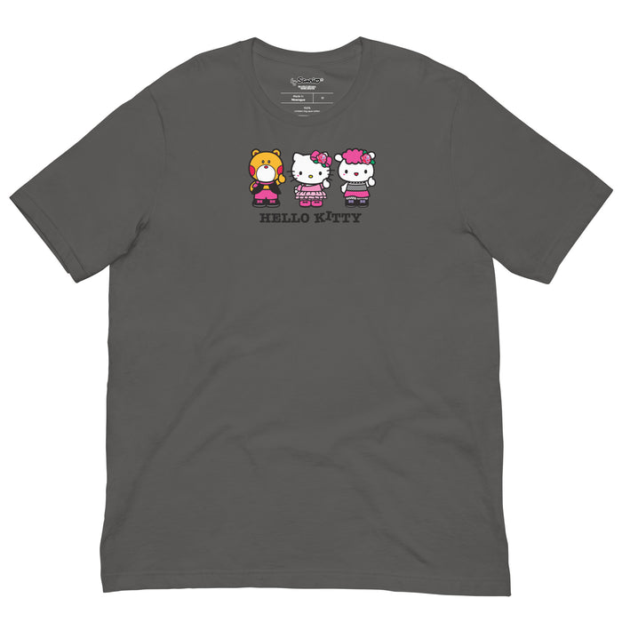 Hello Kitty Rockin' Trio Tee Apparel Printful Asphalt S