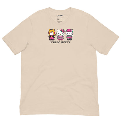 Hello Kitty Rockin' Trio Tee Apparel Printful Soft Cream XS