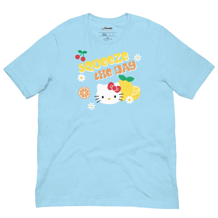 Hello Kitty Squeeze The Day Tee Apparel Printful Ocean Blue S