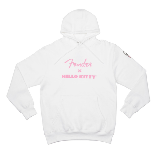 Hello Kitty x Fender White Sleeve Logo Hoodie Apparel FENDER