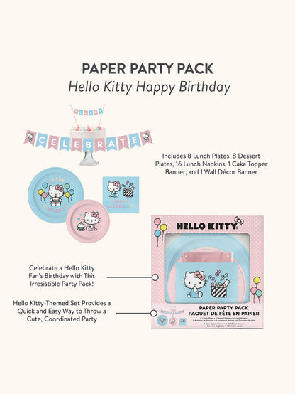 Hello Kitty x Studio Oh! Happy Birthday Paper Party Pack Paper Tableware Studio Oh!