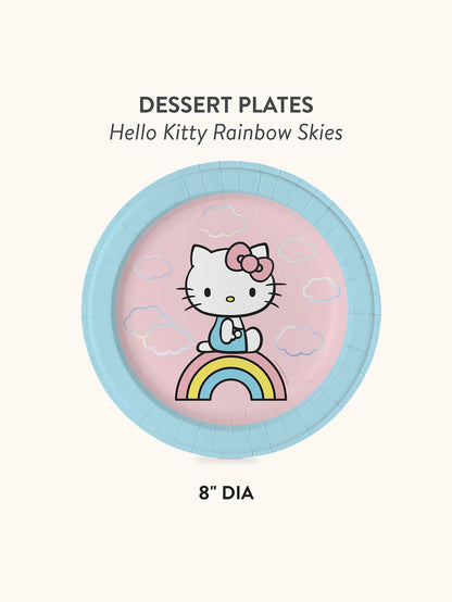 Hello Kitty x Studio Oh! Rainbow Skies Dessert Plates Paper Tableware Studio Oh!