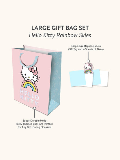 Hello Kitty x Studio Oh! Rainbow Skies Gift Bag Set (Large) Gift Bag Sets Studio Oh!