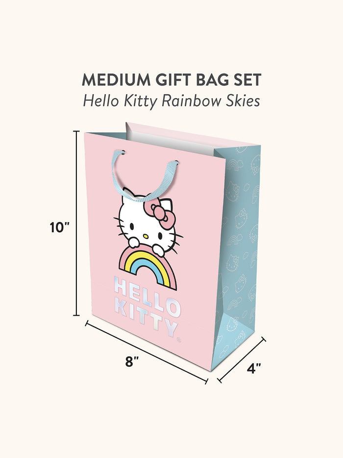 Hello Kitty x Studio Oh! Rainbow Skies Gift Bag Set (Medium) Gift Bag Sets Studio Oh!