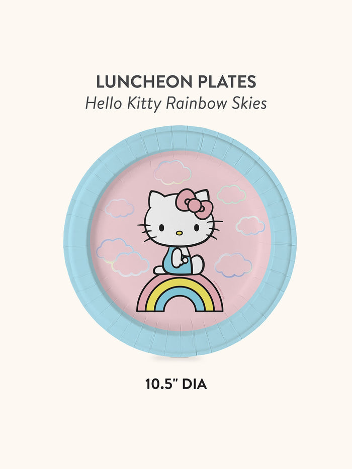 Hello Kitty x Studio Oh! Rainbow Skies Luncheon Plates Paper Tableware Studio Oh!
