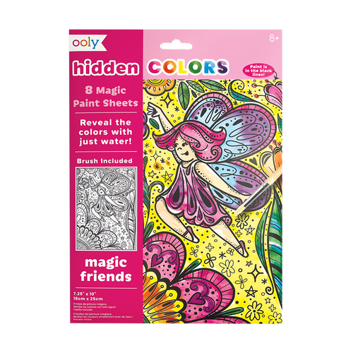 OOLY Hidden Colors Magic Paint Sheets - Magic Friends in package