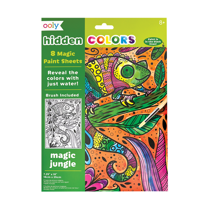 OOLY Hidden Colors Magic Paint Sheets - Magic Jungle in packaging