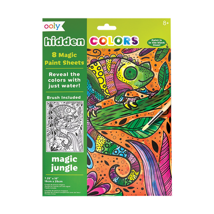 OOLY Hidden Colors Magic Paint Sheets - Magic Jungle in packaging