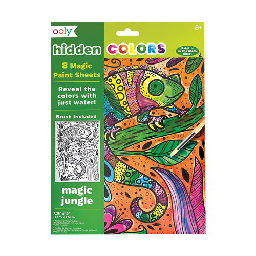 OOLY Hidden Colors Magic Paint Sheets - Magic Jungle in packaging
