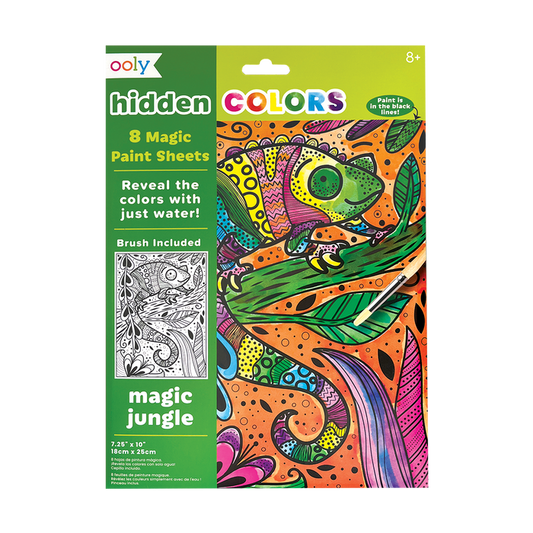 OOLY Hidden Colors Magic Paint Sheets - Magic Jungle in packaging