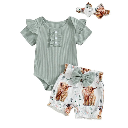 HIGHLAND CALF Bowtie Ruffle Outfit
