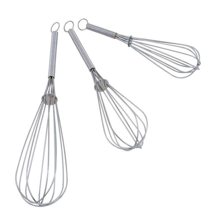 Hillhouse 3 Piece Whisk Set - Silver