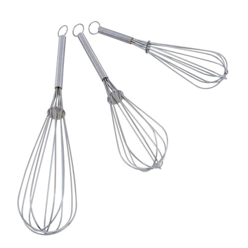 Hillhouse 3 Piece Whisk Set - Silver