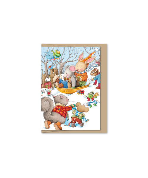 Holiday Sledding Mini Card