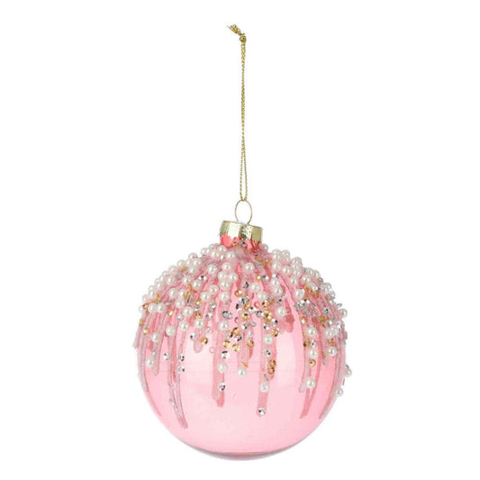 Home & Styling 8cm Christmas Ball - Pink
