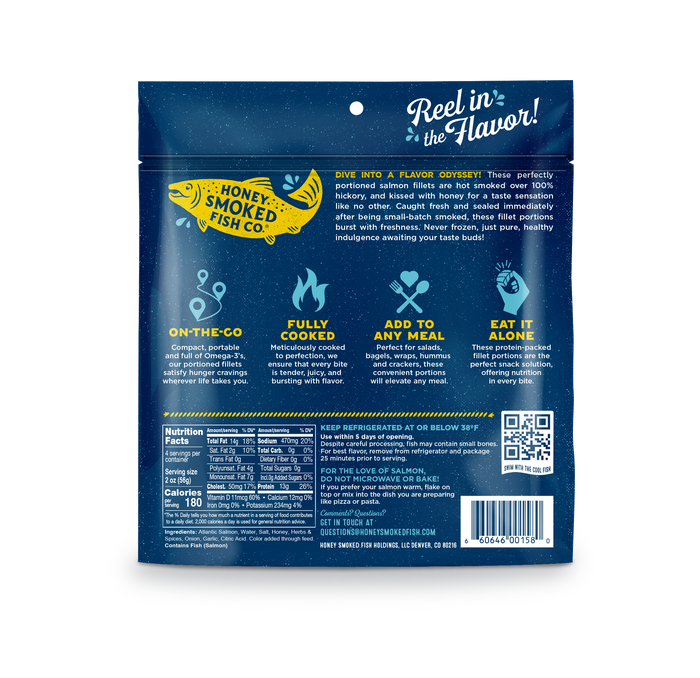 Honey Smoked Salmon® 4-Pack Original Convenience Pack— Eight Packages