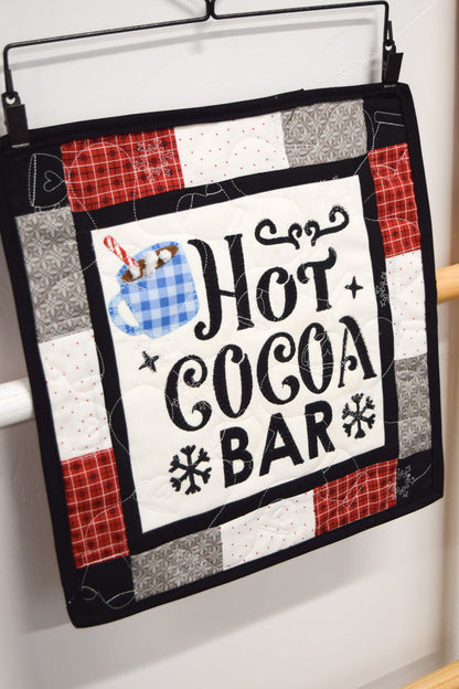 Hot Cocoa Bar Mini Quilt (Downloadable Sewing and Machine Embroidery Pattern)