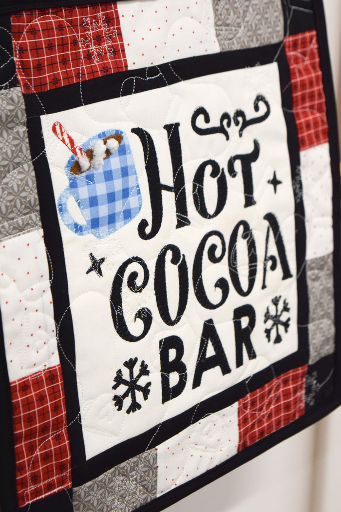 Hot Cocoa Bar Mini Quilt (Downloadable Sewing and Machine Embroidery Pattern)