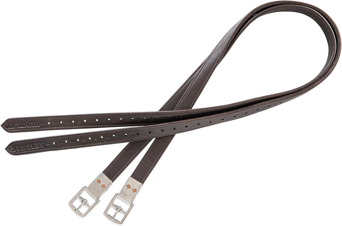 Huntley Equestrian Flat Buckle Premium Lined Stirrup Leather Havana 48in