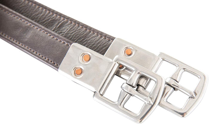 Huntley Equestrian Flat Buckle Premium Lined Stirrup Leather Havana 48in