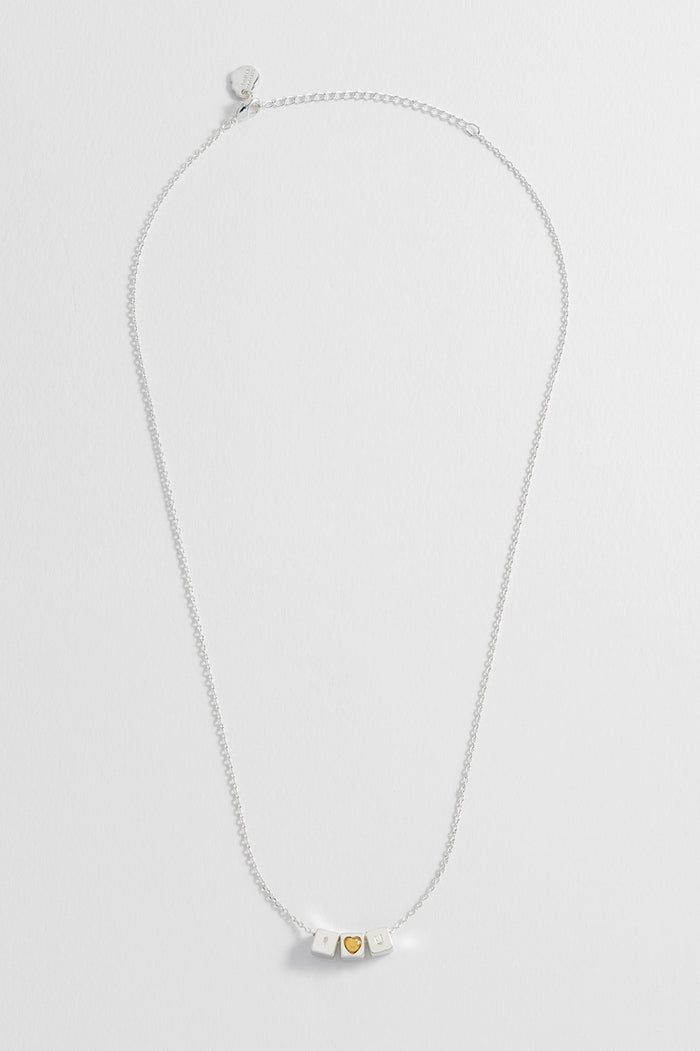 I <3 U Cube Necklace