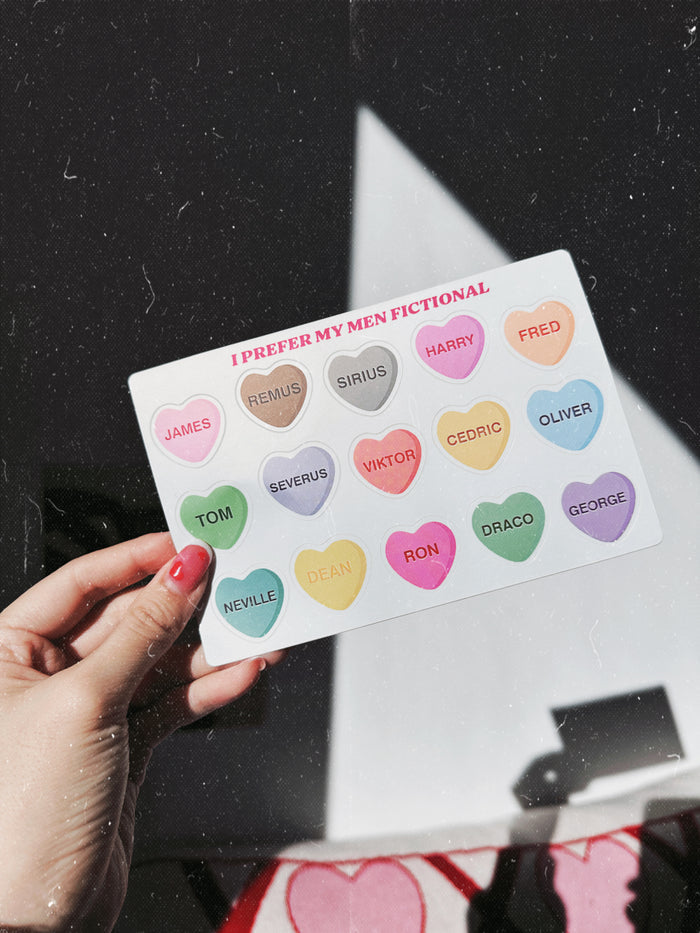 I Prefer My Men Fictional Sticker Sheet