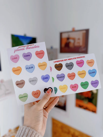 I Prefer My Men Fictional Sticker Sheet
